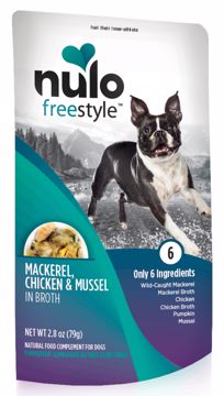 Picture of 24/2.8 OZ. FREESTYLE DOG POUCH - MACKRL/CHIK/MUSSEL IN BROTH