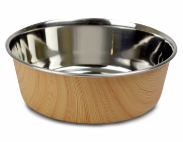 Picture of 7 CUP DURAPET WOODGRAIN BOWL - LIGHT BROWN