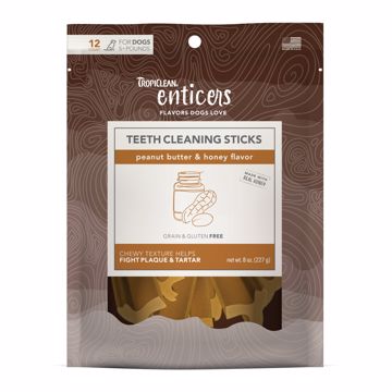 Picture of ENTICERS TEETH CLEANING STICKS - DOG - PB/HONEY - 12CT
