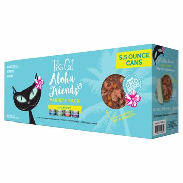 Picture of 8/5.5 OZ. TIKI CAT ALOHA FRIENDS WET CAT FOOD VARIETY PACK