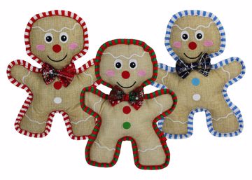 Picture of 10.5 IN. BURLAP HOLIDAY GINGERBREAD MEN