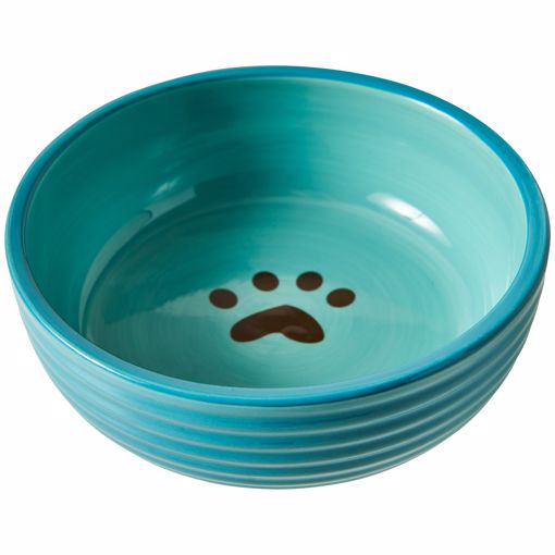 Picture of 7 IN. ELEGANCE DOG DISH AQUA