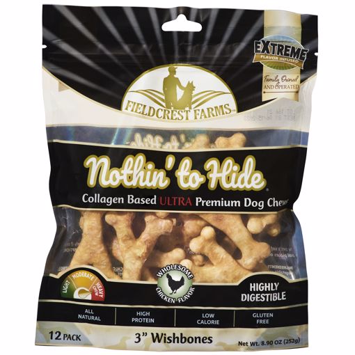 Picture of 3 IN. NOTHING TO HIDE - ULTRA CHICKEN WISHBONE - 12 PK.