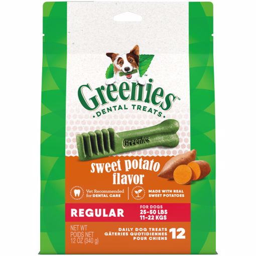 Picture of 12 OZ. REGULAR GREENIES DENTAL BONE - SWEET POTATO