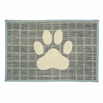 Picture of 12 IN. X 19 IN. PAW FASHION MAT -  PLAID