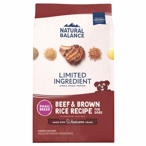 Picture of 4 LB. LID SM. BREED BITES BEEF AND RICE FORMULA DRY DOG FOOD