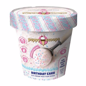Picture of 5.65 OZ. PUPPY SCOOPS ICE CREAM - BIRTHDAY CAKE