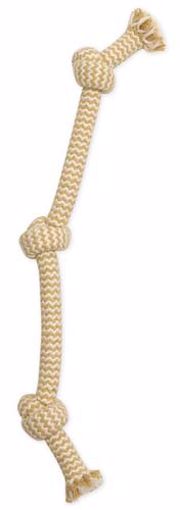 Picture of 15 IN. EXTRA PEANUT BUTTER 3 KNOT TUG - SMALL