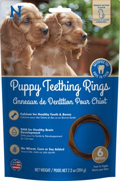 Picture of 6 PK. PUPPY TEETHING RINGS - PEANUT BUTTER