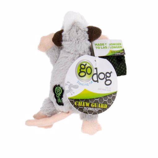 Picture of XS. GODOG FLATZ SQUEAKY W/CHEWGUARD - GREY OPOSSUM