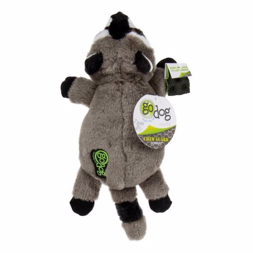 Picture of LG. GODOG FLATZ SQUEAKY W/CHEWGUARD - GREY RACCOON