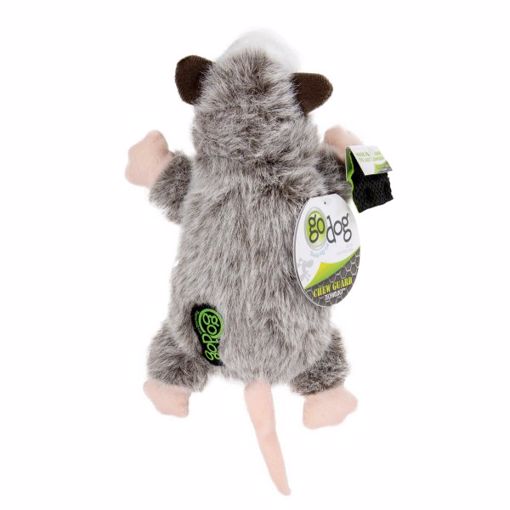 Picture of LG. GODOG FLATZ SQUEAKY W/CHEWGUARD - GREY OPOSSUM