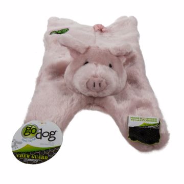 Picture of LG. GODOG BARNYARD BUDDIES SQUEAKY W/CHEW GUARD TECH - PIG