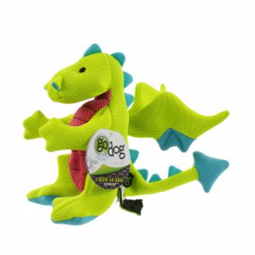 Picture of LG. GODOG DRAGONS DOUBLE CHEW GUARD SQUEAKY PLUSH DOG TOY