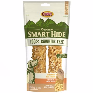 Picture of 2 PK. SMART HIDE DOG CHEWS COATED IN PEANUTS  - MEDIUM/LARGE