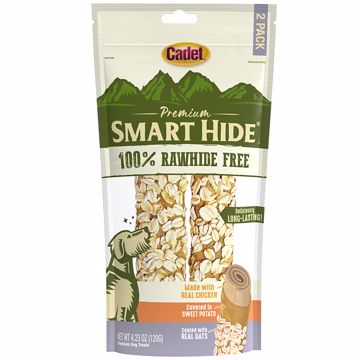 Picture of 2 PK. SMART HIDE DOG CHEWS COATED IN OATS  - MEDIUM/LARGE