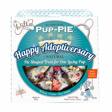 Picture of 6 IN. PUP PIE - HAPPY ADOPTIVERSARY