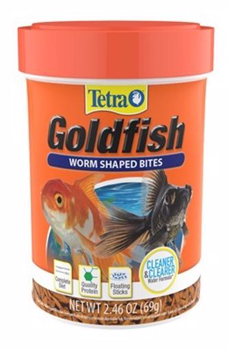 Picture of 2.46 OZ. TETRA GOLDFISH WORM SHAPED BITES