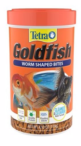 Picture of 4.93 OZ. TETRA GOLDFISH WORM SHAPED BITES