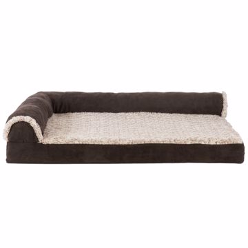 Picture of MED. FAUX FUR & SUEDE ORTHO. DLX L-CHAISE - EXPRESSO