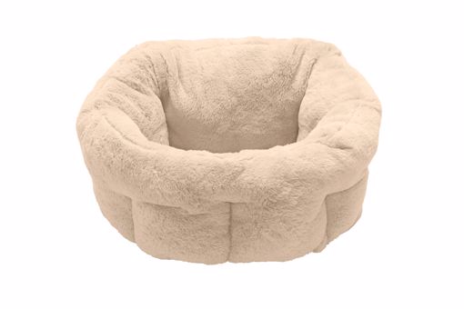 Picture of SM. LUXURY FUR WARMING HI-LO CUDDLER BED - CREAM