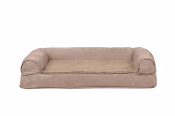 Picture of LG. PLUSH & SUEDE ORTHOPEDIC SOFA BED - ALMONDINE