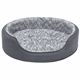 Picture of MED. FUR & SUEDE OVAL CUDDLER W/INSERT PILLOW - STONE GRAY