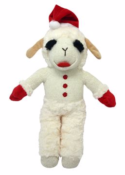 Picture of 8 IN. HOLIDAY STANDING LAMBCHOP W/SANTA HAT