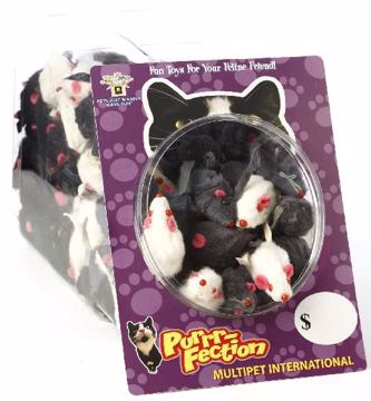 Picture of 165 PC. FUR MICE ASSORTED COLORS - DISPLAY BOX