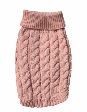 Picture of LG. COSMO CHUNKY CABLE SWEATER - PINK