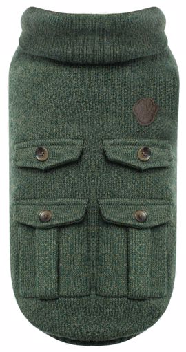 Picture of SIZE 24 CARGO CARDIGAN - DARK GREEN