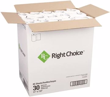 Picture of 30 CT. 2 PLY WHITE PAPER TOWEL - 85 SHEETS PER ROLL