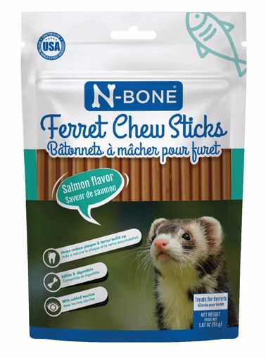 Picture of 1.87 OZ. N-BONE FERRET CHEW STICK TREATS - SALMON