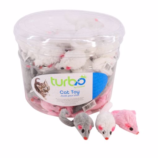 Picture of 90/4.25 IN. FURRY MICE - BULK CAT TOY BIN