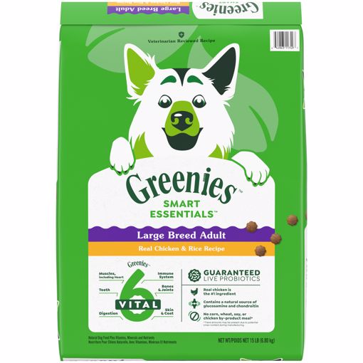 Picture of 15 LB. GREENIES LARGE BREED DRY DOG FOOD - CHICKEN