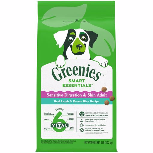 Picture of 6 LB. GREENIES SENSITIVE DIGESTION/SKIN DRY DOG FOOD - LAMB