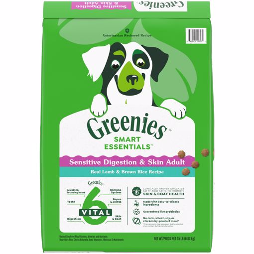 Picture of 15 LB. GREENIES SENSITIVE DIGESTION/SKIN DRY DOG FOOD - LAMB