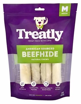 Picture of 4/MED. TREATLY AMERICAN SOURCED BEEFHIDE ROLLS - NATURAL