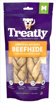Picture of 2/MED. TREATLY AMERICAN SOURCED BEEFHIDE BRAIDS - CHICKEN