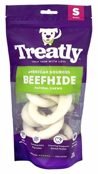 Picture of 4/XS. TREATLY AMERICAN SOURCED BEEFHIDE PRETZELS - NATURAL