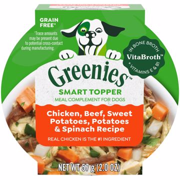 Picture of 10/2 OZ. GREENIES TOPPERS WET DOG - CHKN/BEEF/SWT PT/SPINACH