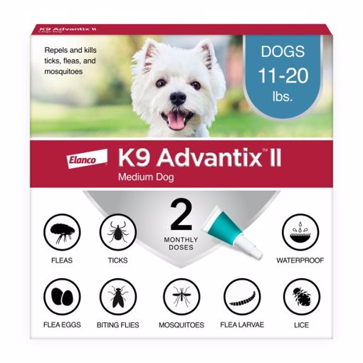 Picture of K9 ADVANTIX II MEDIUM DOG 2 PK. SPOT ON - 11 TO 20 LB.