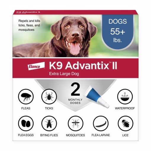 Picture of K9 ADVANTIX II X-LARGE DOG 2 PK. SPOT ON - OVER 55 LB.