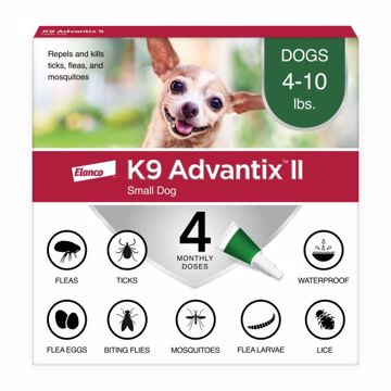 Picture of K9 ADVANTIX II SMALL DOG 4 PK. SPOT ON - 4 TO 10 LB.