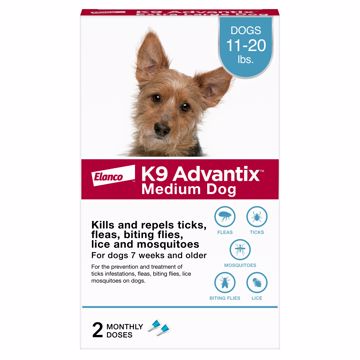 Picture of K9 ADVANTIX MEDIUM DOG 2 PK. SPOT ON - 11 TO 20 LB.