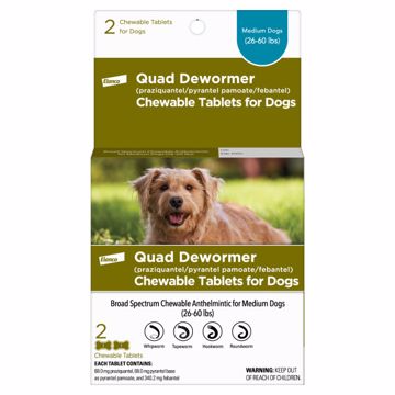 Picture of 2 CT. QUAD DEWORMER FOR MEDIUM DOGS - 26 TO 60 LB.
