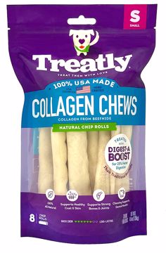 Picture of 8 PK. TREATLY USA COLLAGEN CHIP ROLLS