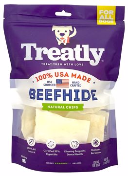 Picture of 8 OZ. TREATLY USA BEEFHIDE CHIPS - NATURAL