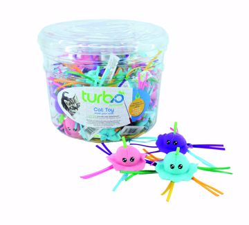 Picture of 48 CT. LIME LOOP JELLYFISH W/ RIBBONS - BULK CAT TOY BIN