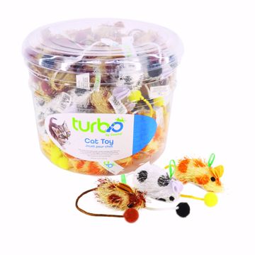 Picture of 72/6.75 IN. SPOTTED MICE - BULK CAT TOY BIN